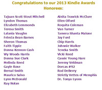 2013 Kindle Award Recipient