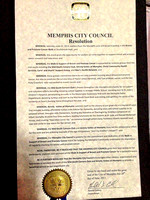 Strictly Vettes/Mid-South Camaro Clubs recieving Proclamation from the city of Memphis